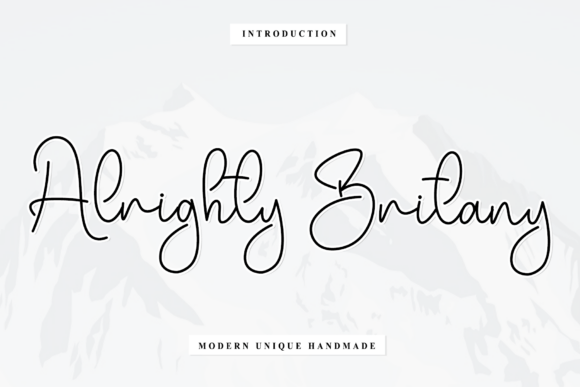 Alrighty Britany: A Sophisticated Script for Artisan Brands
