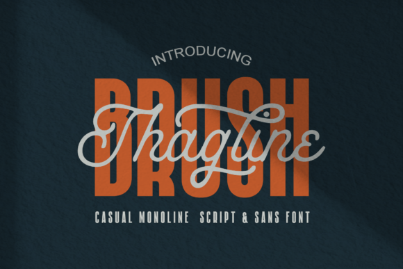 Brush Thagline: The Typeface Duo for Rugged Identity