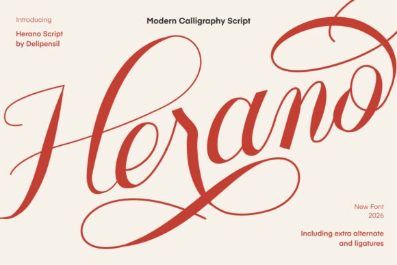 Herano Script: The Modern Calligraphy Font for Bold, Elegant Design