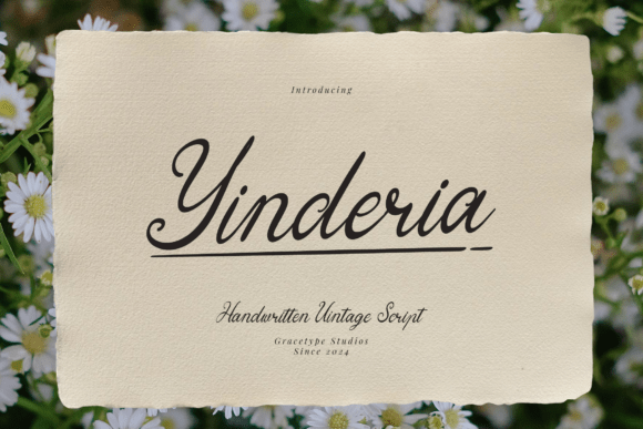 Yinderia: The Handwritten Vintage Script for Timeless Design